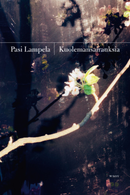 Kuolemansairauksia-kirjan kannessa on tummaa taustaa vasten valossa erottuva puun oksa, jossa on pieniä kukkia.