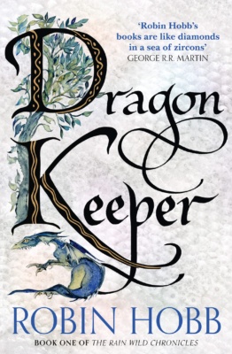 The Dragon Keeper -kirjan kannessa on kirjan nimi kauniilla tekstauksella ja sen vieressä piirros lohikäärmeestä.