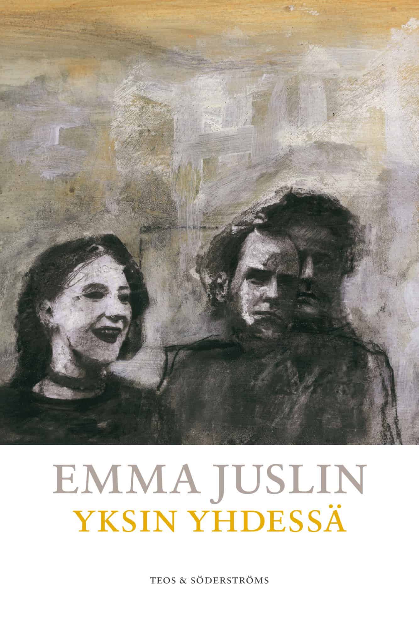 Yksin yhdessä -kirjan kannessa on Beni Juslinin maalaus miehestä ja naisesta.