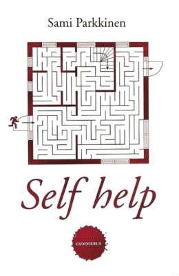 Self Help -kirjan kannessa on talon pohjapiirros, jonka sisällä on sokkelo.