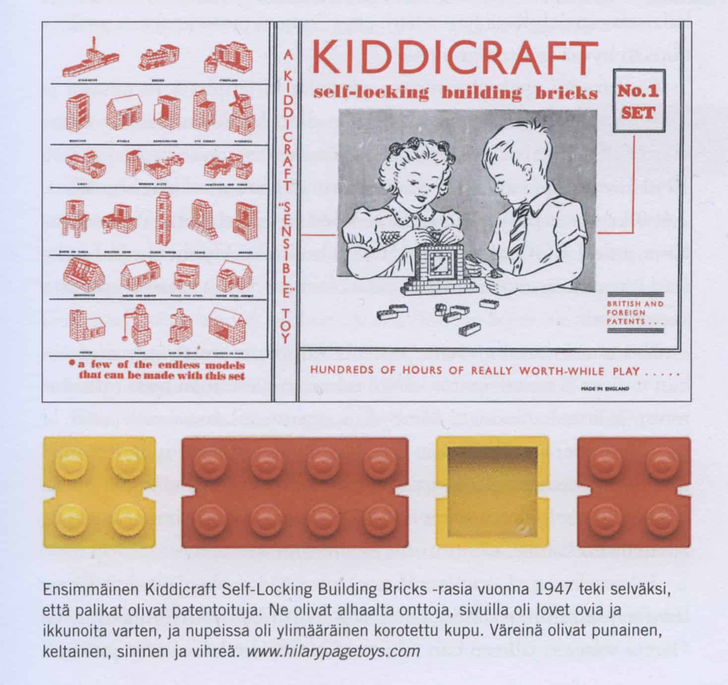 Kiddicraftin Self-locking Building Bricks -paketti.