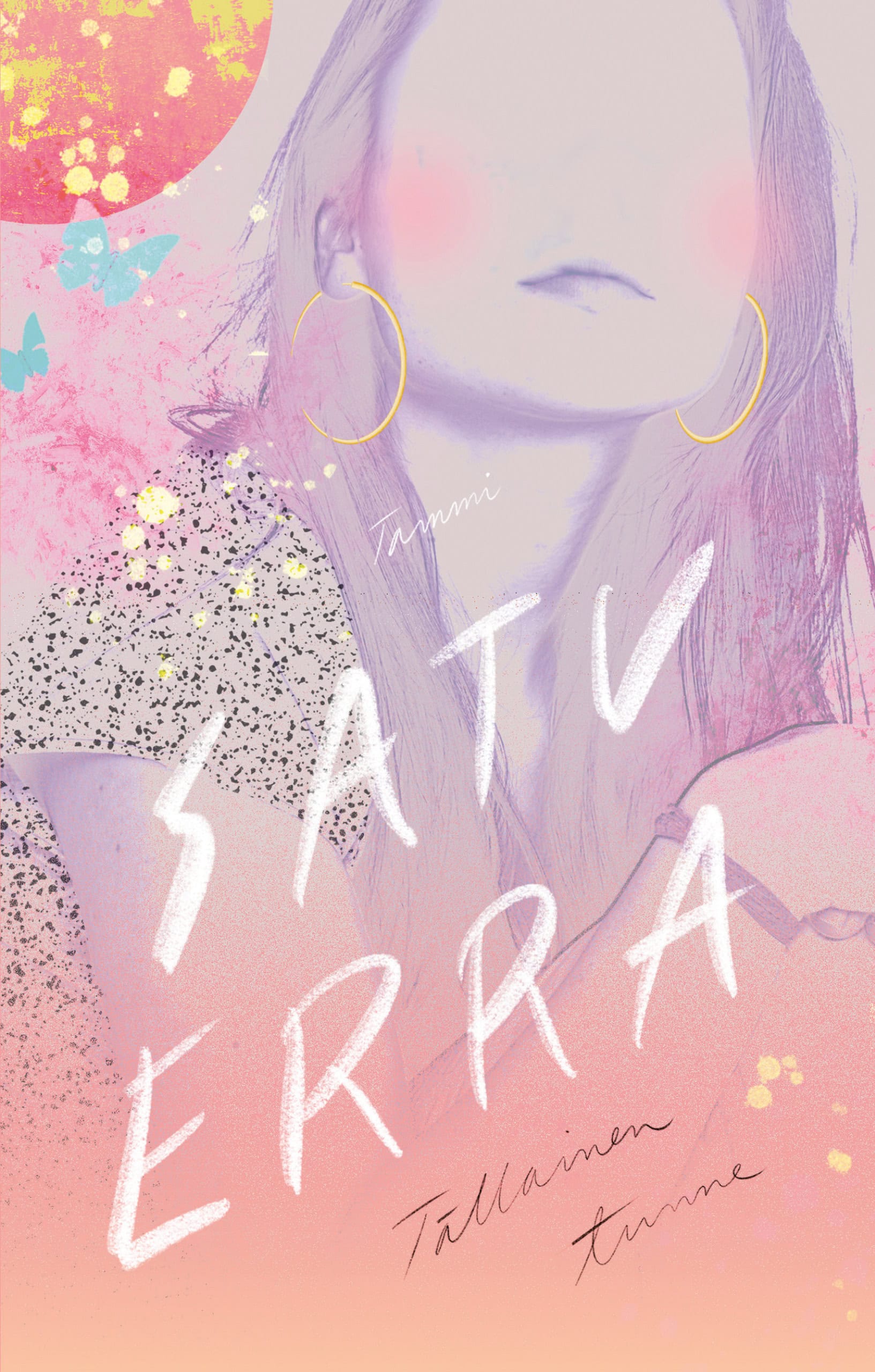 Tällainen tunne -kirjan kannessa on vaaleanpunasävyinen piiros nuoresta naisesta, jonka kasvoista erottuu vain suu. Muuten kasvot ovat tyhjät.