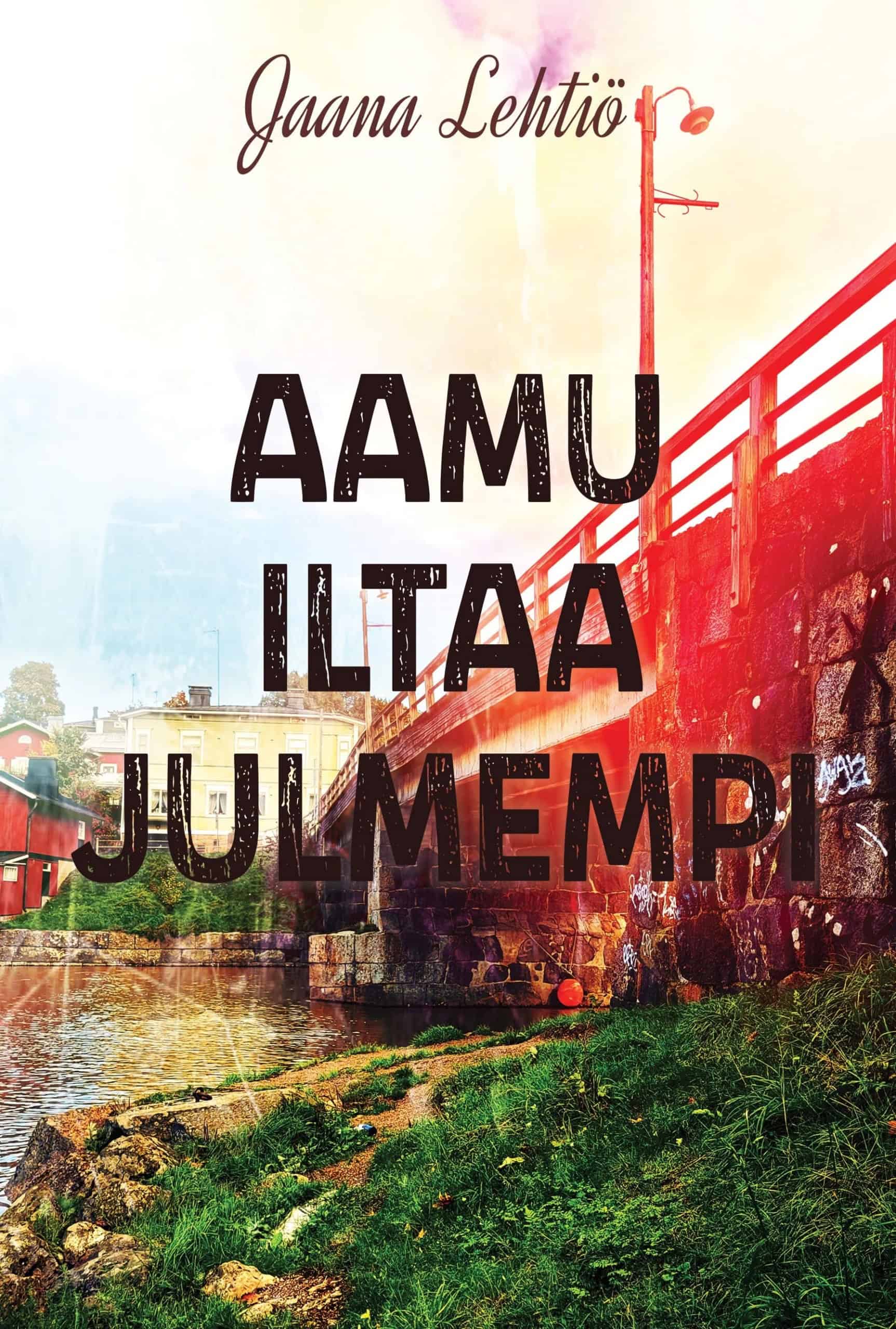 Aamu iltaa julmempi -kirjan kannessa on ylivalotettu ja naarmutettu valokuva Porvoon Vanhan sillan juurelta kohti vanhaakaupunkia.