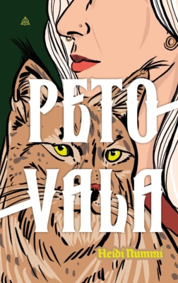 Petovalan kannessa on piirros naisesta ja ilveksestä.