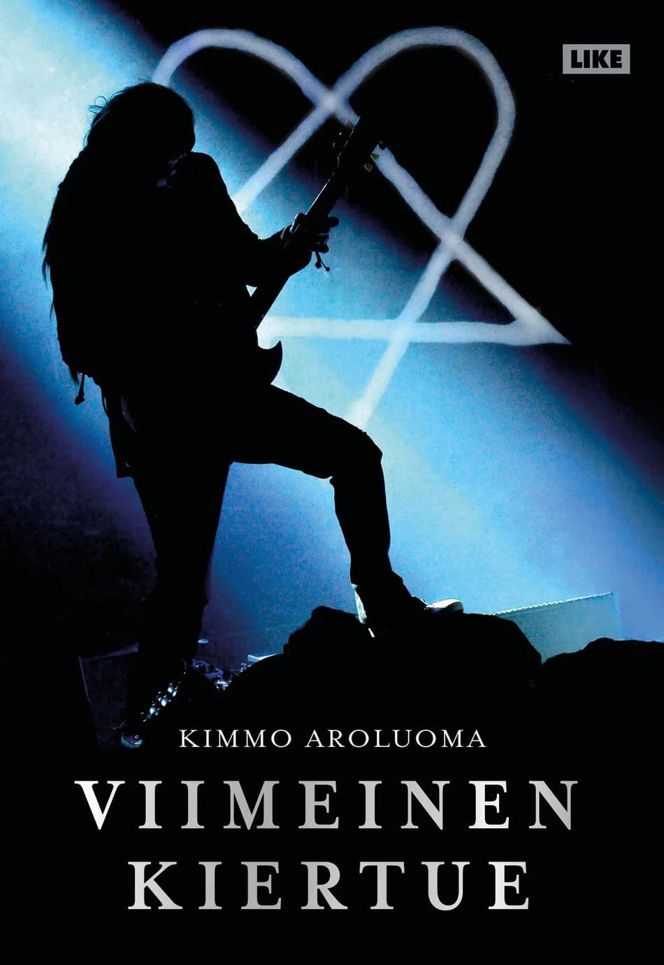 Viimeisen kiertueen kannessa on lavalla soittavan kitaristin siluetti, taustallaan valokeila ja HIM:n heartagram-logo.