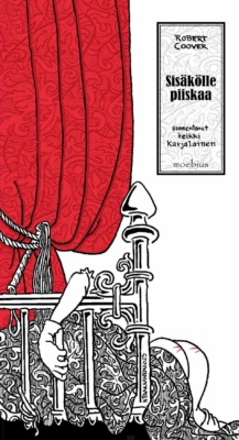 Sisäkölle piiskaa -kirjan kannessa on mustavalkoinen piirros, jossa nainen on polvistuneena vuoteen äärelle. Naisesta näkyy vain vuoteen päädyn yli tuleva käsi ja paljaat pakarat, joissa näkyy punaisia raitoja. Lisäksi kuvassa on runsas punainen verho.