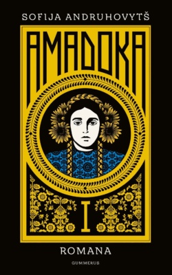 Romanan kannessa on koristekuvioiden keskellä piirros naisesta, jolla on auringonkukkia hiuksissaan.