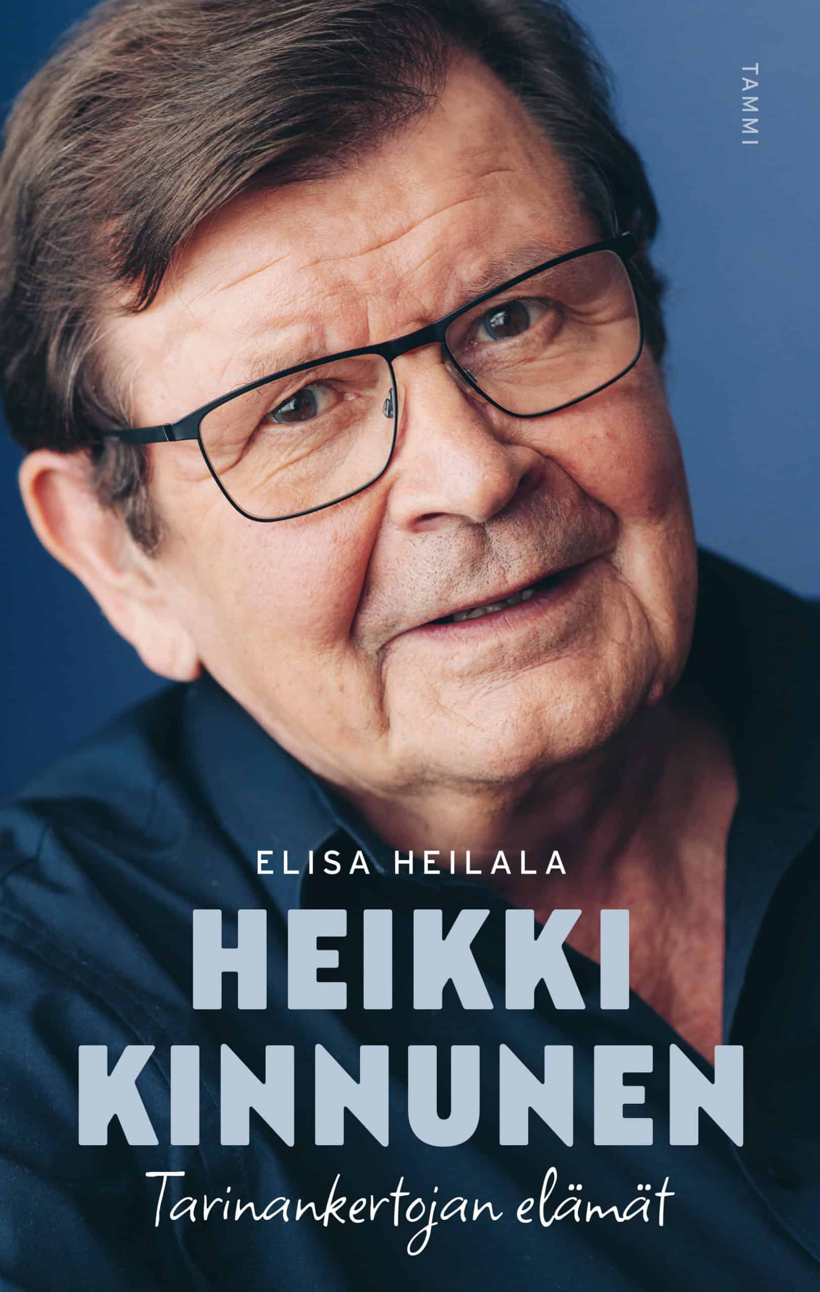 Heikki Kinnunen -kirjan kannessa on valokuva Heikki Kinnusen kasvoista.