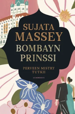 Bombayn prinssin kannessa on piirroksia, joissa on kukkasia, iso linnamainen rakennus ja mies ja nainen, joista mies on vaaleaihoinen ja mustassa puvussa ja nainen ruskeampi ja sarissa.