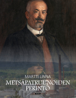 Metsäpatruunoiden perintö -kirjan kannessa on tehtailija August Keirknerin muotokuva (maalannut Wilho Sjöström). Kuvan alareunassa on valokuva Metsä Tissuen Mäntän tehtaasta.