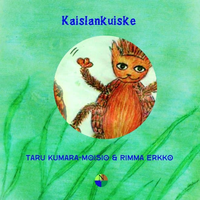 Kaislankuiske-kirjan kannessa on vihreää kaislaa vihreällä taustalla ja pyöreä kuva, jossa joku ruskea otus vilkuttaa.