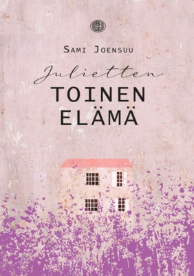 Julietten toinen elämä -kirjan laventelinsävyisessä kannessa näkyy kaksikerroksinen talo, jossa on ikkunaluukut avoinna.