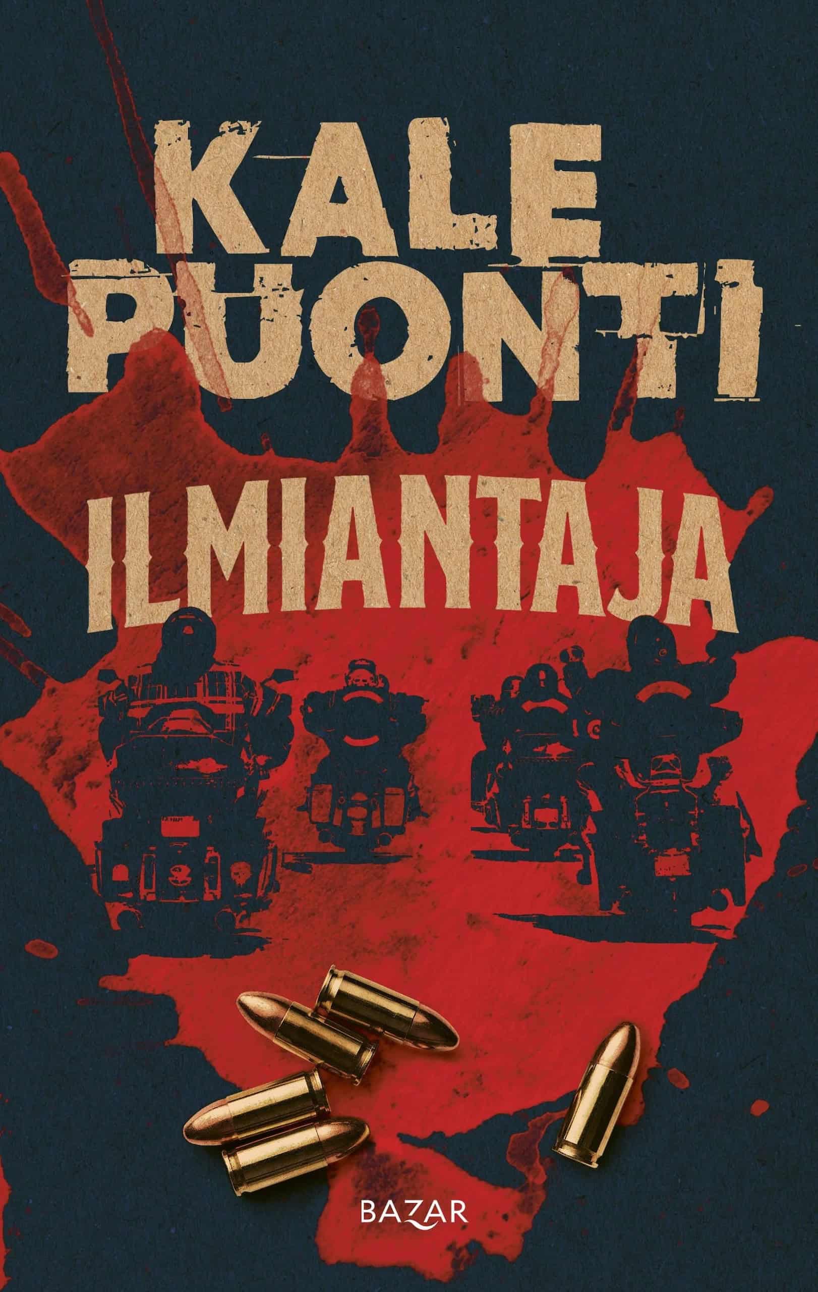 Ilmiantajan kannessa on neljä moottoripyöräjengiläistä pyörillään sumeasti kuvattuna ja etualalla luoteja.